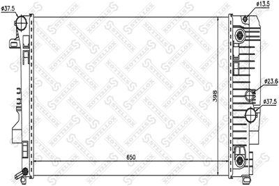 Radiator, engine cooling STELLOX 10-26560-SX