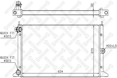 Radiator, engine cooling STELLOX 10-26572-SX