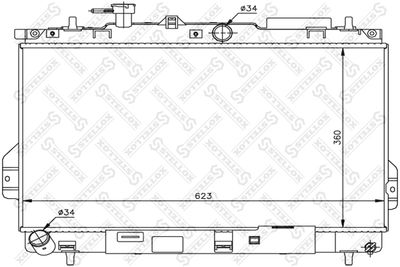 Radiator, engine cooling STELLOX 10-26596-SX