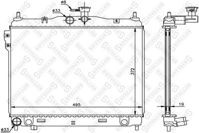 Radiator, engine cooling STELLOX 10-26603-SX