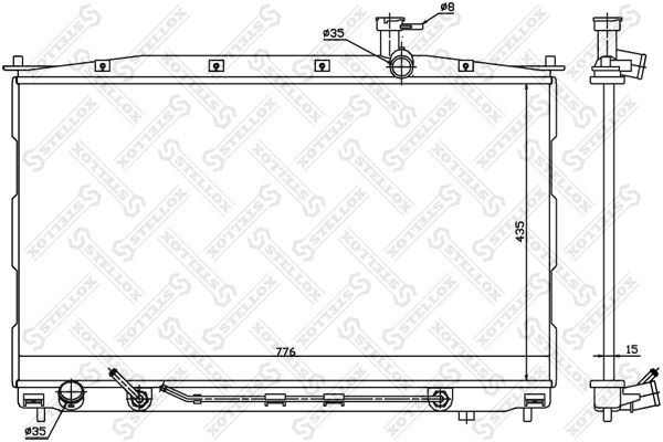 STELLOX 10-26612-SX Radiator, engine cooling