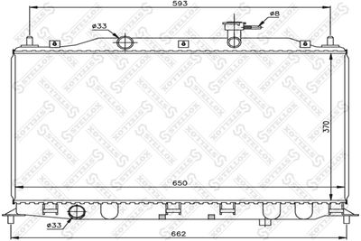 Radiator, engine cooling STELLOX 10-26614-SX
