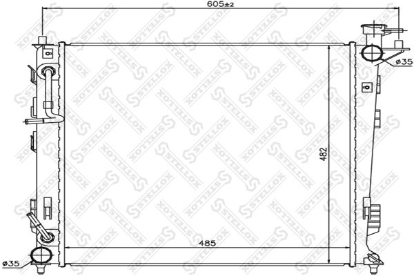 STELLOX 10-26617-SX Radiator, engine cooling