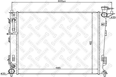 Radiator, engine cooling STELLOX 10-26617-SX