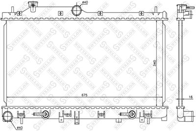 Radiator, engine cooling STELLOX 10-26649-SX