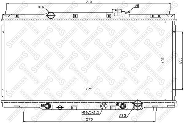 STELLOX 10-26666-SX Radiator, engine cooling