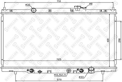 Radiator, engine cooling STELLOX 10-26666-SX