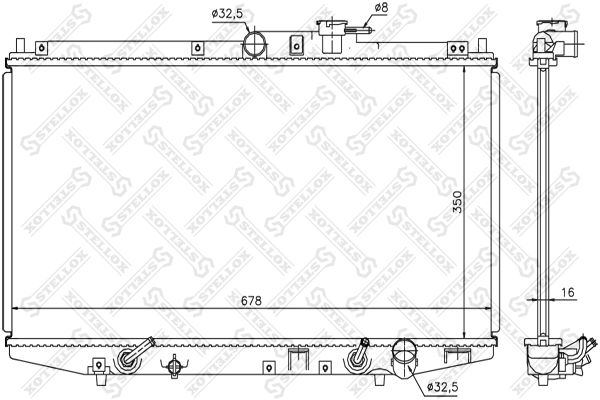 STELLOX 10-26672-SX Radiator, engine cooling