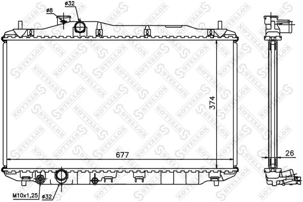 STELLOX 10-26675-SX Radiator, engine cooling