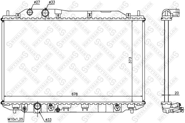STELLOX 10-26679-SX Radiator, engine cooling