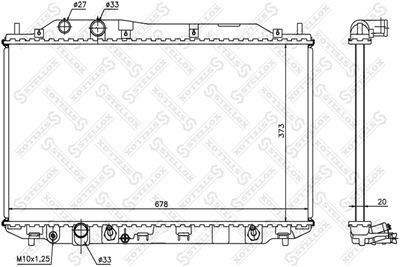 Radiator, engine cooling STELLOX 10-26679-SX