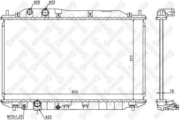 STELLOX 10-26681-SX Radiator, engine cooling