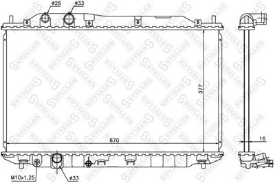 Radiator, engine cooling STELLOX 10-26681-SX