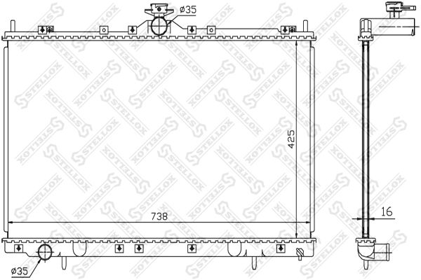 STELLOX 10-26694-SX Radiator, engine cooling