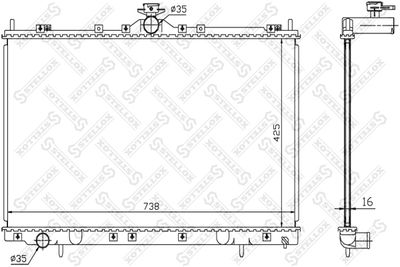 Radiator, engine cooling STELLOX 10-26694-SX