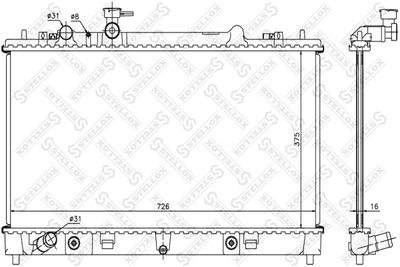 Radiator, engine cooling STELLOX 10-26703-SX