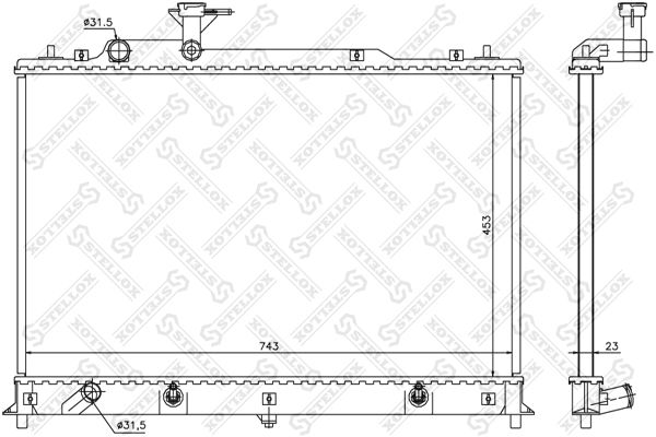 STELLOX 10-26711-SX Radiator, engine cooling