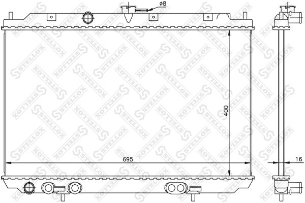 STELLOX 10-26721-SX Radiator, engine cooling