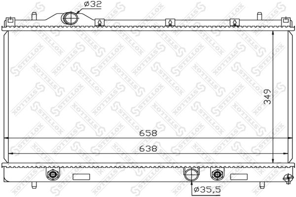 STELLOX 10-26742-SX Radiator, engine cooling