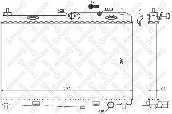 STELLOX 10-26754-SX Radiator, engine cooling