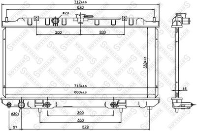 Radiator, engine cooling STELLOX 10-26768-SX