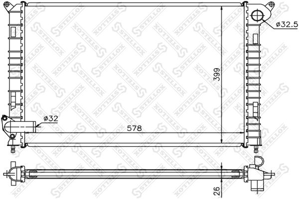 STELLOX 10-26785-SX Radiator, engine cooling