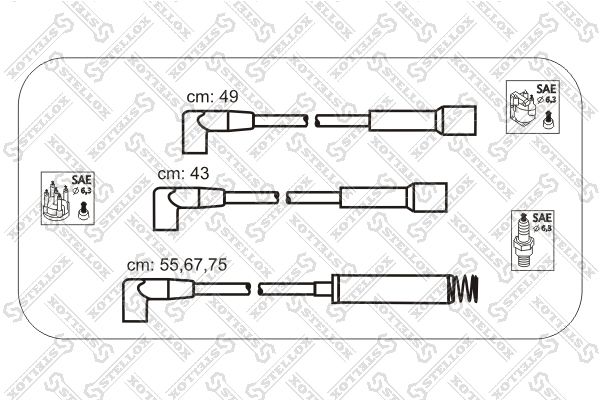STELLOX 10-32311-SX Ignition Cable Kit