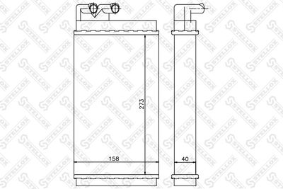 Heat Exchanger, interior heating STELLOX 10-35001-SX