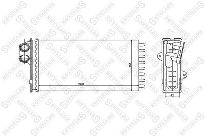 Heat Exchanger, interior heating STELLOX 10-35002-SX