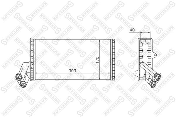 STELLOX 10-35004-SX Heat Exchanger, interior heating