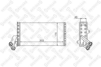 Heat Exchanger, interior heating STELLOX 10-35004-SX