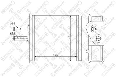 Heat Exchanger, interior heating STELLOX 10-35007-SX