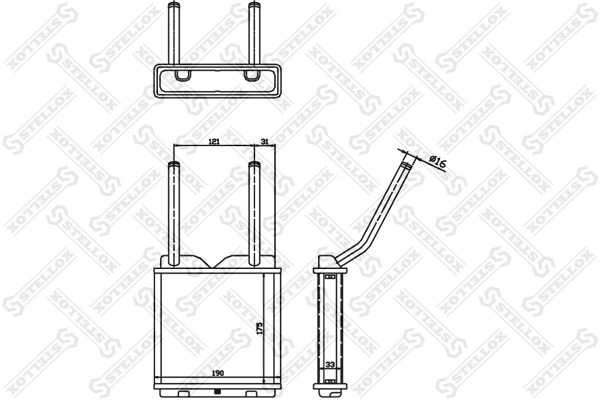 STELLOX 10-35010-SX Heat Exchanger, interior heating