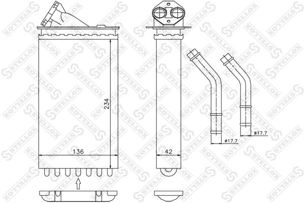 STELLOX 10-35011-SX Heat Exchanger, interior heating