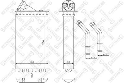 Heat Exchanger, interior heating STELLOX 10-35011-SX
