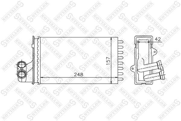 STELLOX 10-35013-SX Heat Exchanger, interior heating