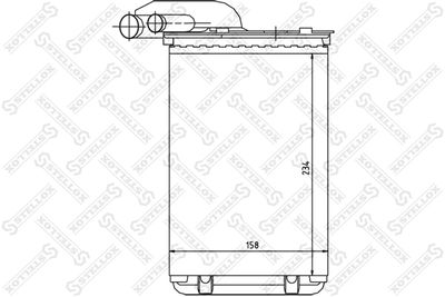 Heat Exchanger, interior heating STELLOX 10-35014-SX