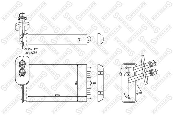 STELLOX 10-35017-SX Heat Exchanger, interior heating