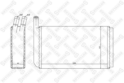 Heat Exchanger, interior heating STELLOX 10-35018-SX