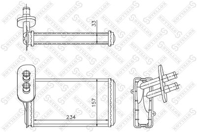 Heat Exchanger, interior heating STELLOX 10-35019-SX