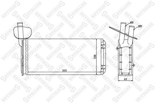 STELLOX 10-35020-SX Heat Exchanger, interior heating