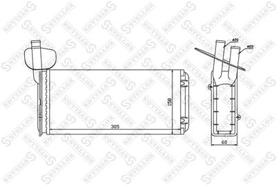 Heat Exchanger, interior heating STELLOX 10-35020-SX