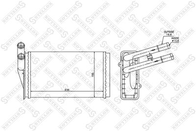 Heat Exchanger, interior heating STELLOX 10-35021-SX