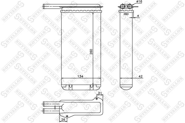 STELLOX 10-35022-SX Heat Exchanger, interior heating