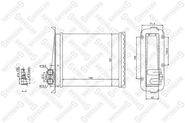 STELLOX 10-35023-SX Heat Exchanger, interior heating