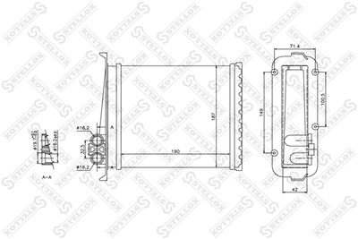 Heat Exchanger, interior heating STELLOX 10-35023-SX