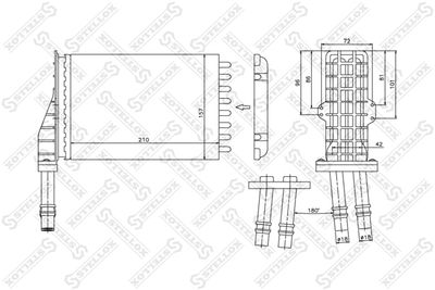 Heat Exchanger, interior heating STELLOX 10-35026-SX