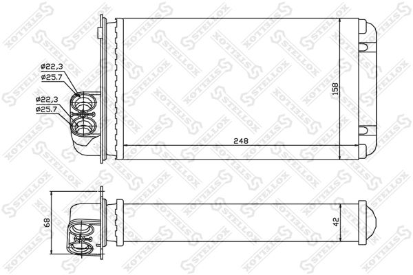 STELLOX 10-35042-SX Heat Exchanger, interior heating