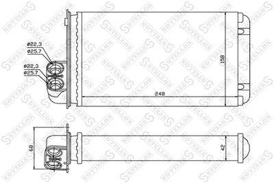 Heat Exchanger, interior heating STELLOX 10-35042-SX