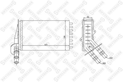 Heat Exchanger, interior heating STELLOX 10-35043-SX